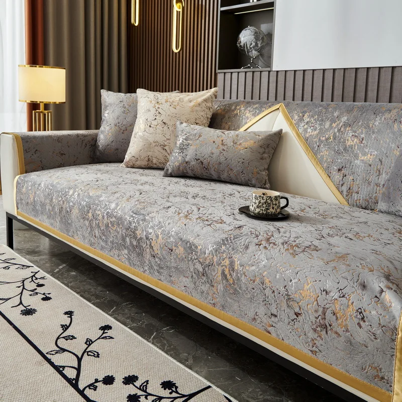 Warm Chenille Textures Sofa Towel Anti-slip Light Luxury Couch Covers Non-dirty Corner Couch Mat for Living Room Home 쇼파패드 Home