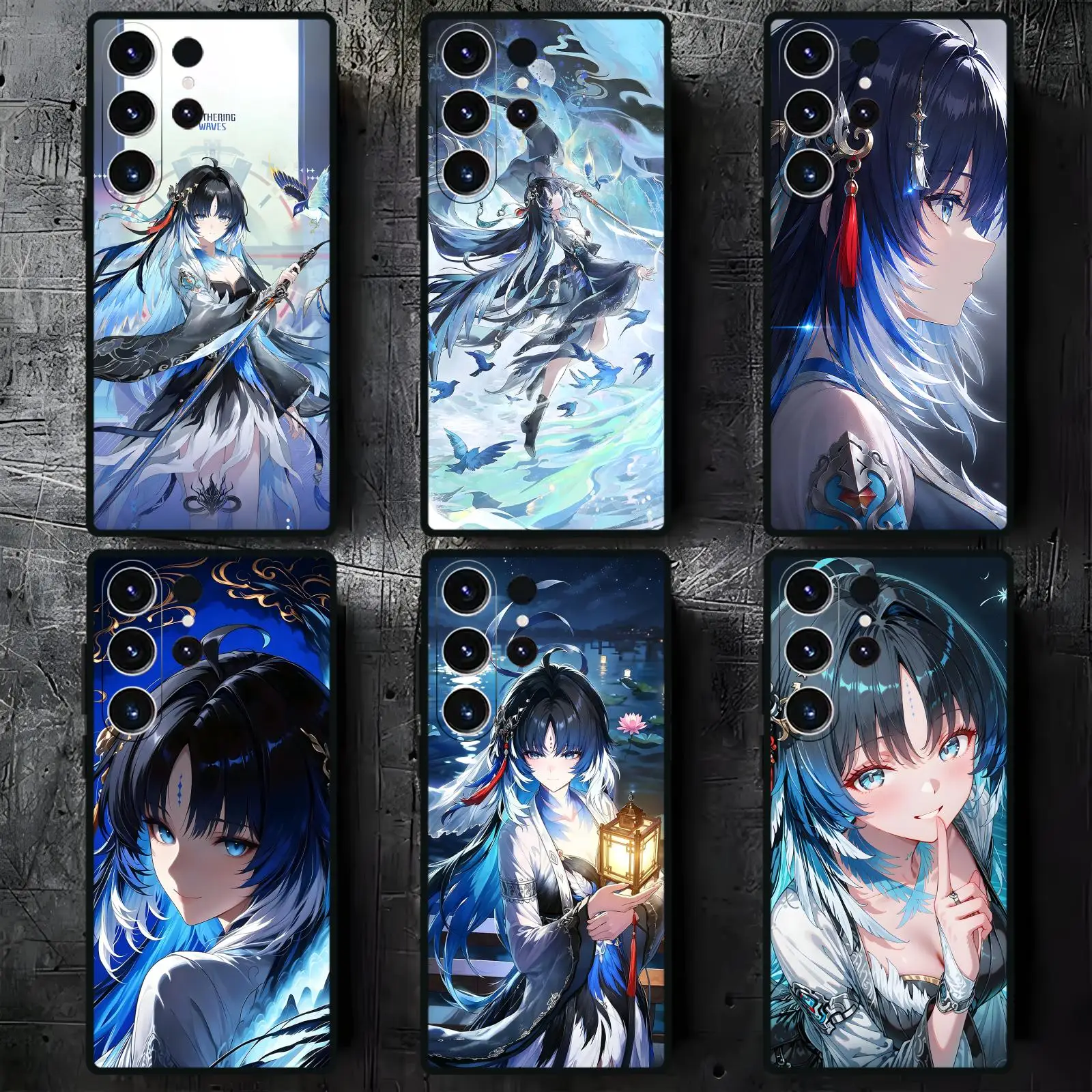 Wuthering Waves YangyangXuanling  Phone Case For Samsung S26 S25 S24 S23 S22 S21 S20 Ultra Note20 Soft black Shockproof Cover