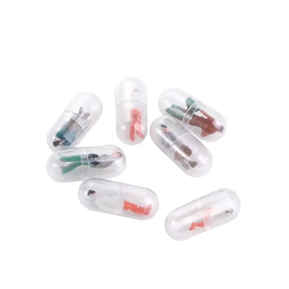 Capsule Toy Bottle Splitters Mini Toy Plastic Pill Container Capsule Figurines Capsule Shell Figurines Capsule Villain