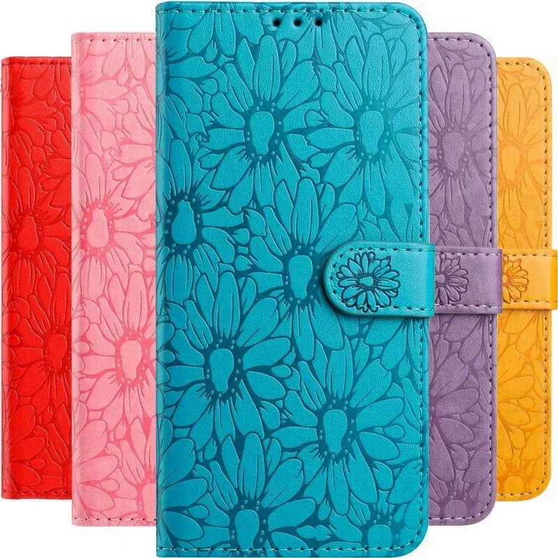 

Pop Daisy Embossing Case For Samsung Galaxy A40 A41 A42 A50 A50S A51 A52 A52S A53 A54 A55 A56 A70 A71 5G Wallet Phone Cover #DNB