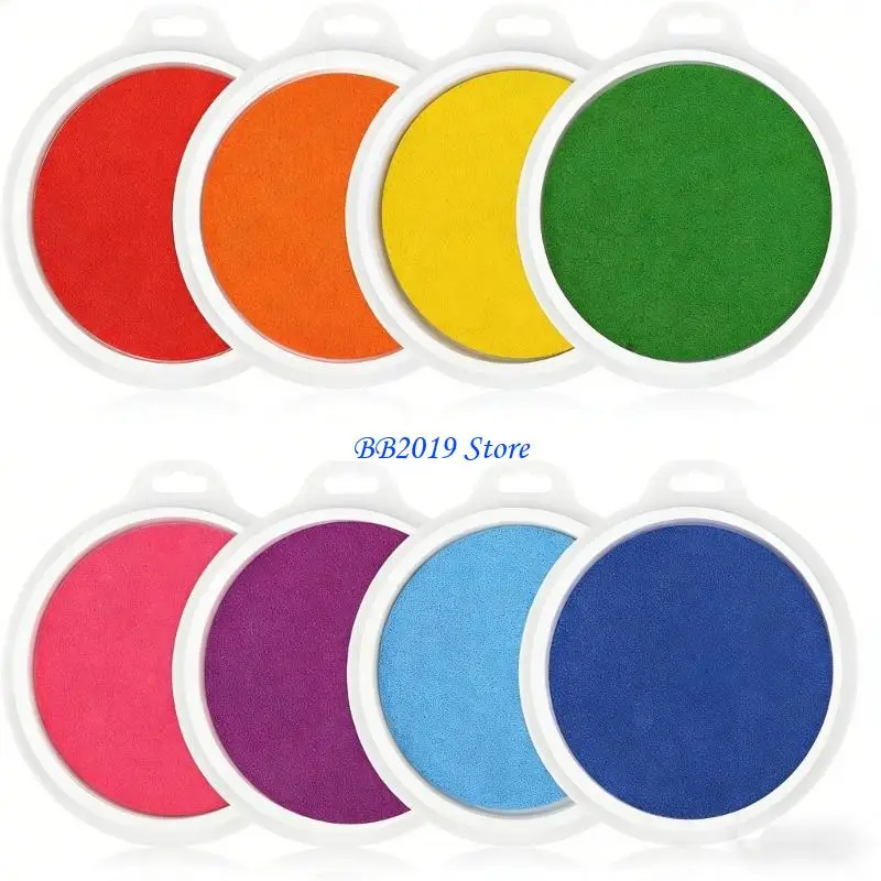 

Q0KB 8Pcs Bright Color Children Finger Paint Inks Pads Painting Toy for Kids Creative Expression and Family Bonding Activity