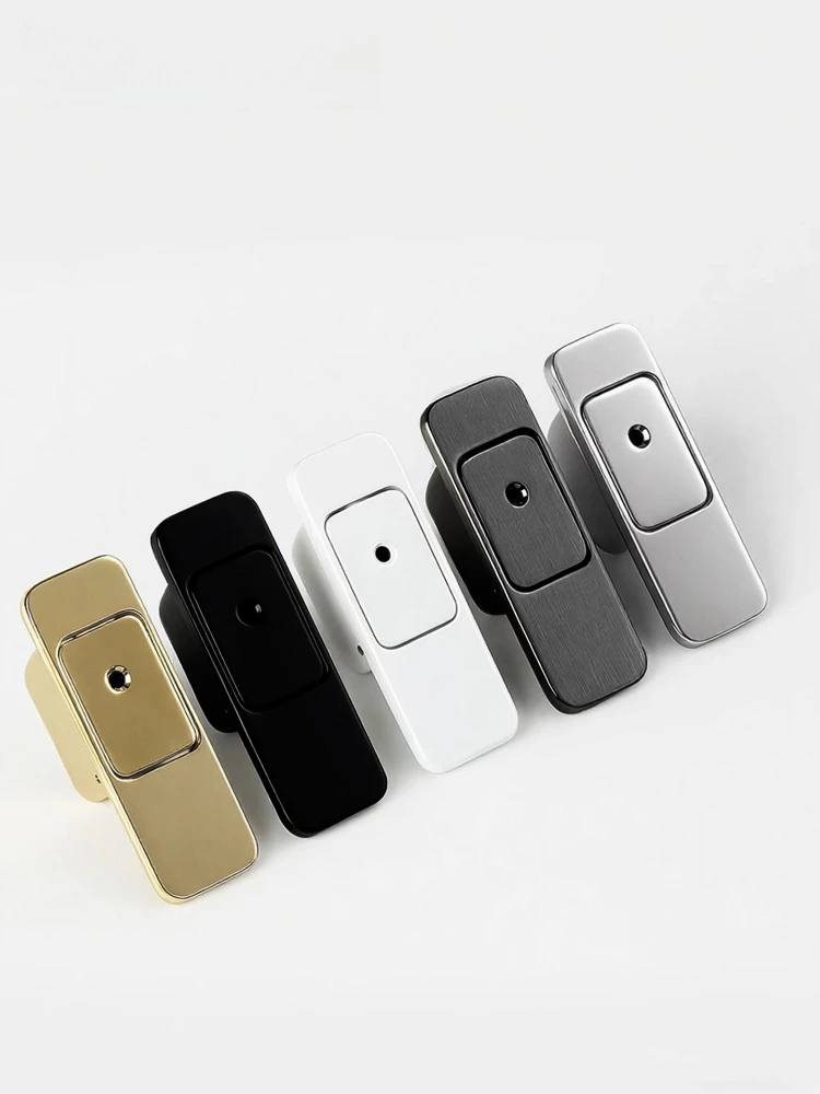 Home Invisible Magnetic Door Latch Double Open Children's Room Bedroom Silent Automatic Door Latch Folding Door Zinc Alloy Mater