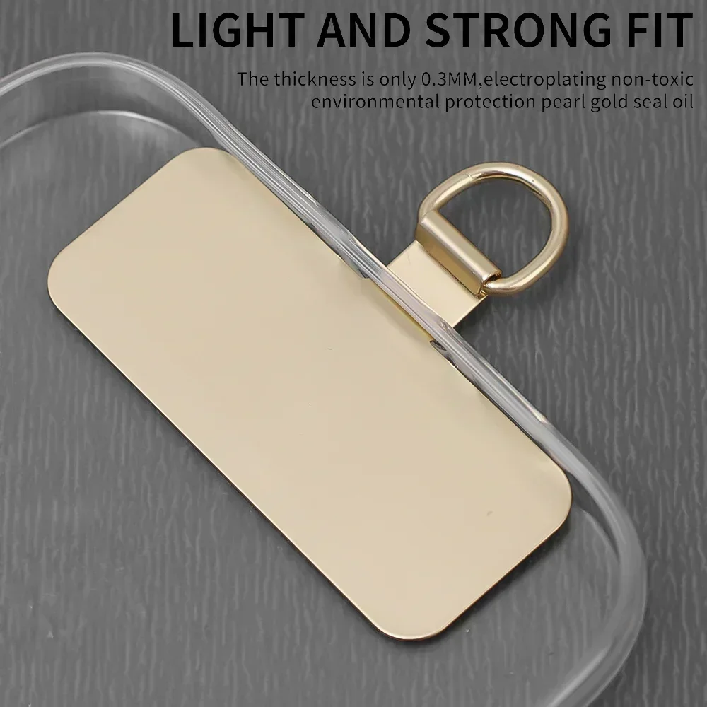 1-3Pcs Metal Mobile Phone Lanyard Patch Universal Replacement Tether Pad Detachable Neck Cord Strap Clip for iPhone 15 Samsung