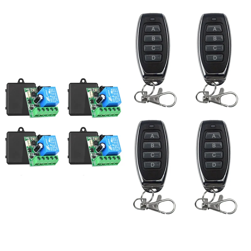 433mhz DC12V 1CH 1Channel 10A Relay Remote Control Switch Wireless Switch Remote Control Receiver Module And Rf Transmitter