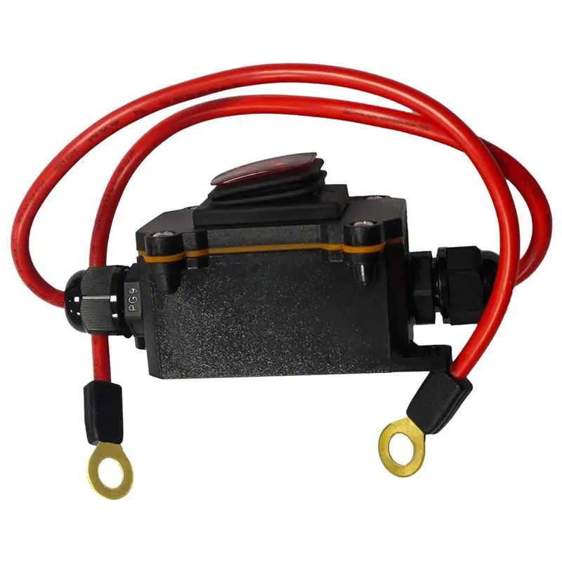 AB11-3X DC12V Inline Wire Switch DC12-24V DPST Dual Side Wiring Switch 25A IP65 With On/Off Quick Connect/Disconnect Switch