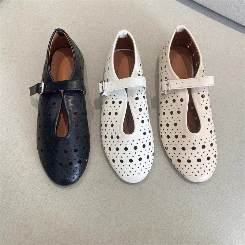 

Женские балетки Мэри Джейн с открытым носком, элегантные балетки из искусственной кожи, мягкие удобные дизайнерские туфли, женские новые