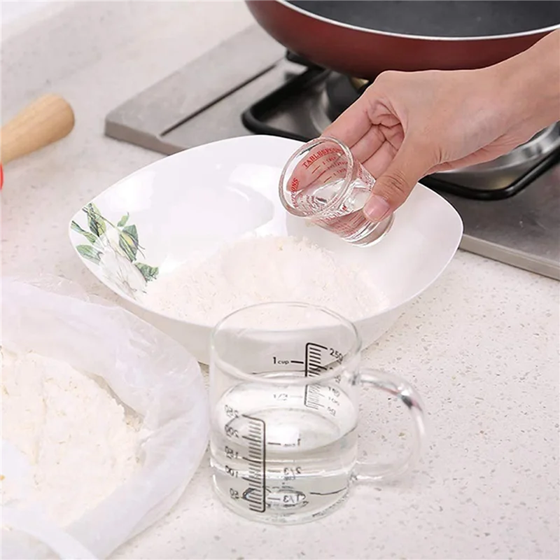

A36T-18Pcs Measuring Cup Espresso Shot Glass Liquid Heavy Glass Wine Glass 26-Incremental Measurement 1Oz, 6 Tsp, 2 Tbs, 30Ml