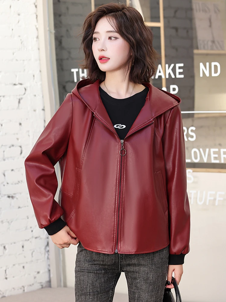   Ning 本革ジャケット レディース シープスキン ルーズフィット 韓国風 多用途レザーベスト 秋冬新作