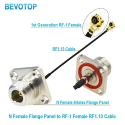 1PCS L16 Flange Panel N Female to U.fl/PX-1 Female Connector RF1.13 Coax Cable Extension Jumper Pigtail IPX1-K to N Jack