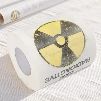 1 لفة ورق تواليت مبتكر منقوش للاستعمال مرة واحدة ناعمة للاستخدام في الحمام والمطبخ، لفات مناديل تواليت مطبوعة للحمام المزخرف