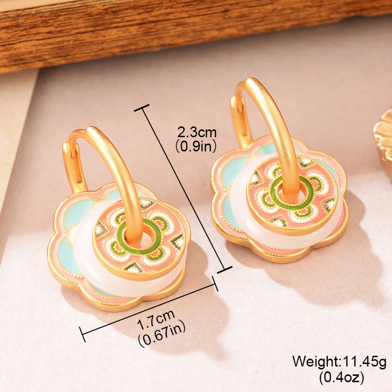 

Enamel Color Flower Earring For Women Hoop Eardrop Dropnew Brincos Simple China Deasin Gift Jewelry