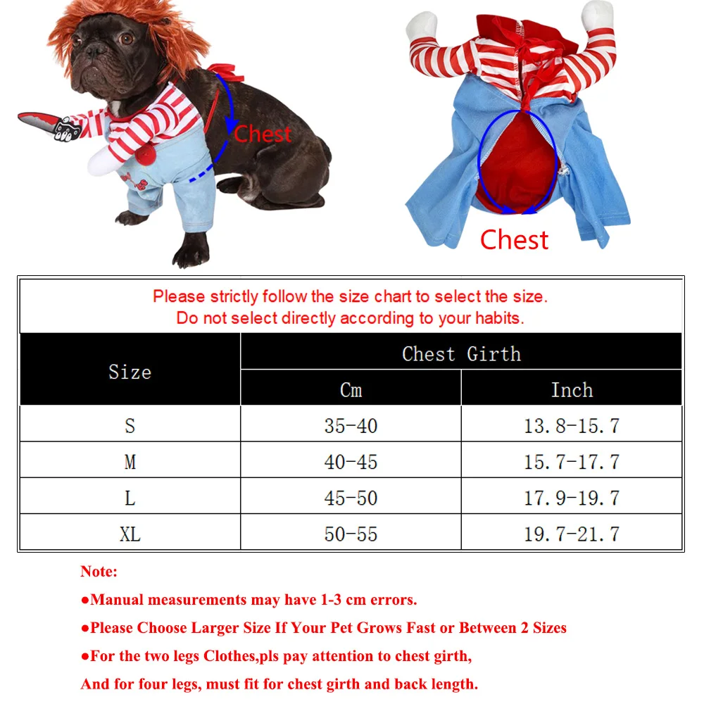 Halloween Funny Dog Clothes for Small Medium Dogs Cats Party Dressed Up Cosplay Costumes Bulldog French Chihuahua Pet Outfits