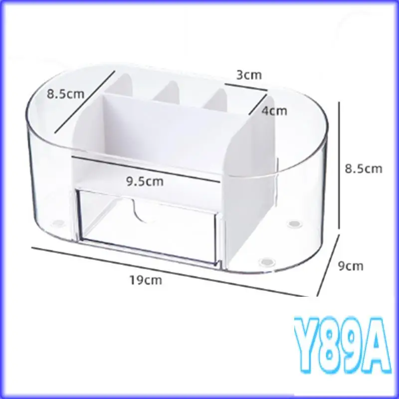 GO-1 PCS Clear Desk Organizer Acrylic Pen Pencil Marker Holder Desktop Organizer (Pink)