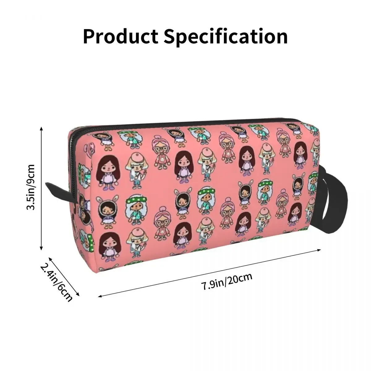 Toca Boca Life Kids Happy Pencil Cases Large Storage Pen Bags Pen Box Pencil Pouch For Boys Girls Students Stationery Makeup Bag