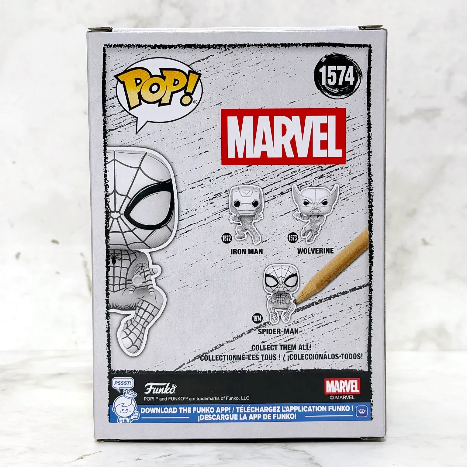 Spider-Man (Sketched Deco) Figure Funko Pop #1574 Official Authentic Limited Collectible Edition Figures Marvel Fans Toy Gift - Image 2