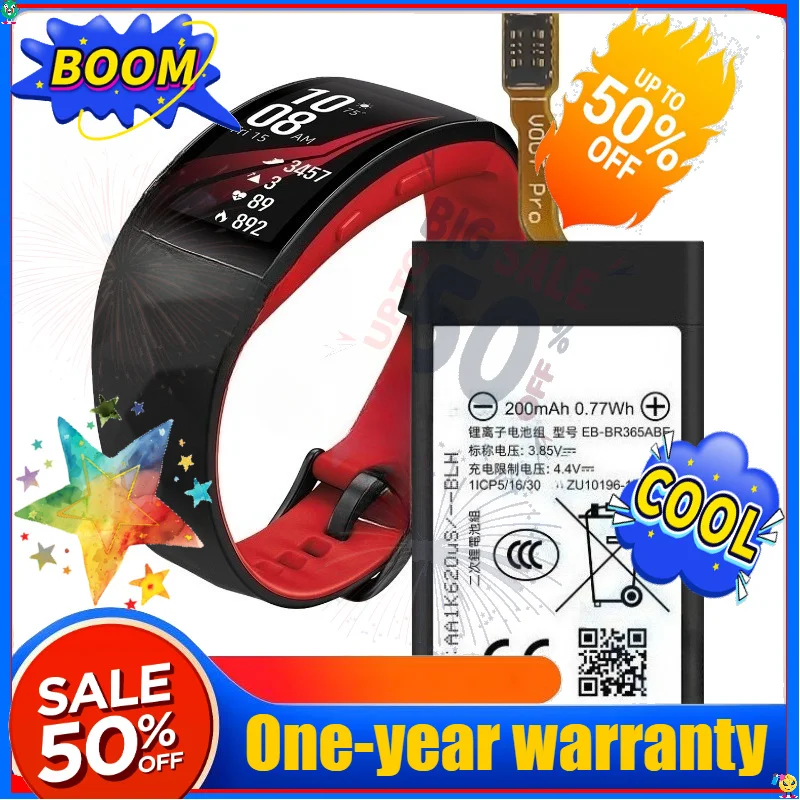 SWZY 200mAh EB-BR365ABE for Samsung Watch Gear Fit 2 Pro SM-R365 R365 Newly Upgraded  High-Capacity Replacement Watch Battery +t