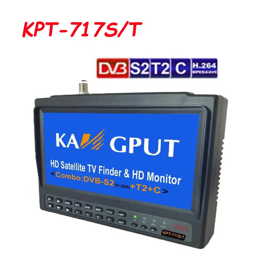 Gtmedia-Localizador de satélite Digital KPT-717S/T DVB-S2, DVB-T/T2, DVB-C, h.265 vs, kpt716ts, v8 Finder, 2 SATLINK, ST-5150