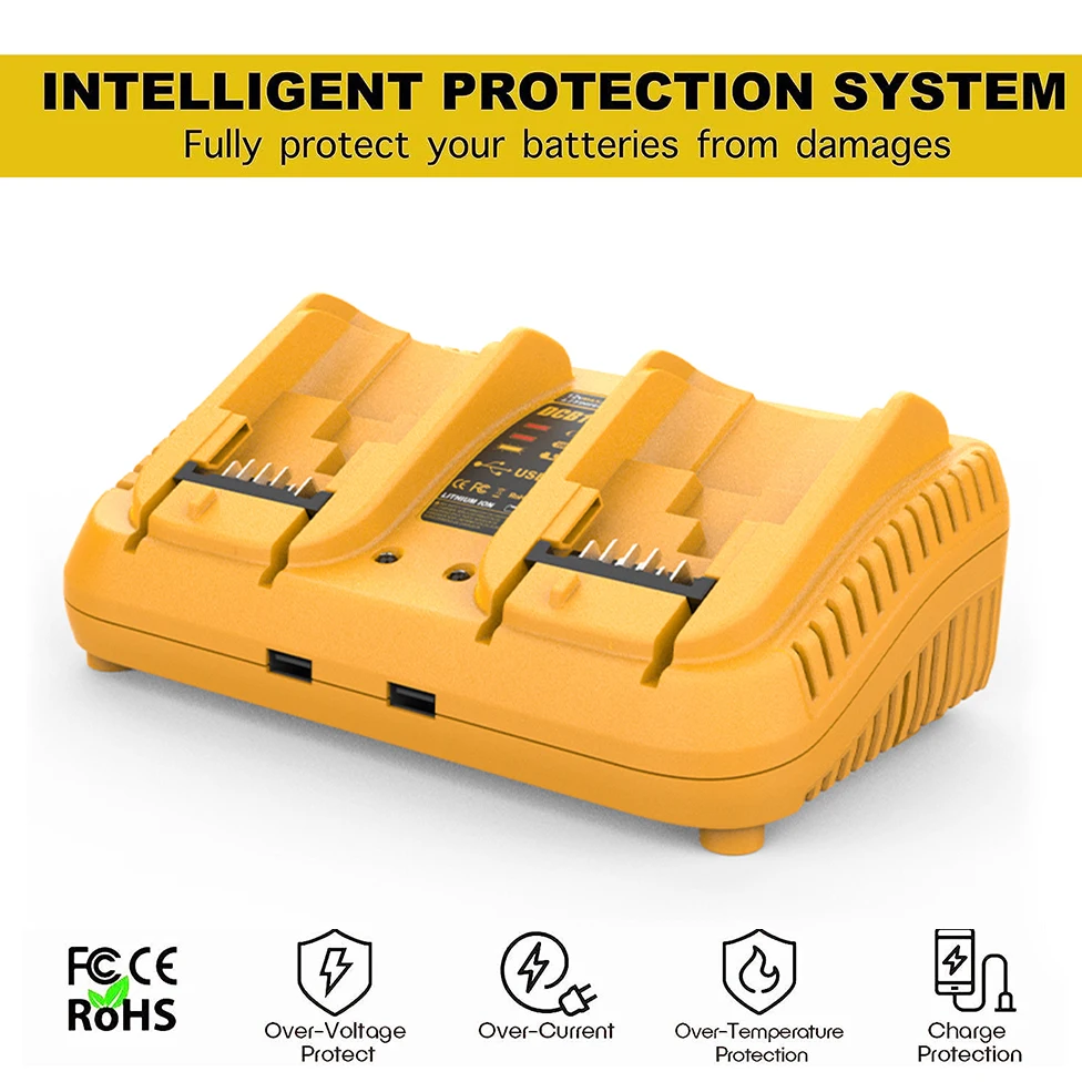 DCB118 DCB102 battery charger for Dewalt Battery 12V 14.4V 18V 20V DCB207 DCB206 DCB205 DCB200 DCB180 DCB181 DCB120 DCB127