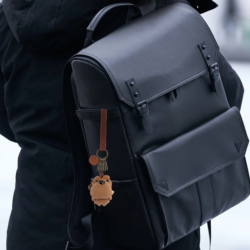 

2Pcs Cute Bear Keychain Korean Design 3-Color Patch Key Holder for Car Keys Backpack Purse Charm Mini Bag Accessory Aesthetic