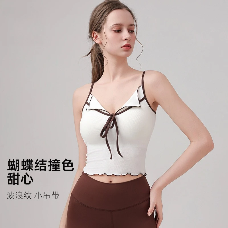 Women Breathable Yoga Pilates Tank Tops Whith Built-in Bra Comfy Quick-dry Sleevelss Running Fitness Sports Vest Gym Activewear