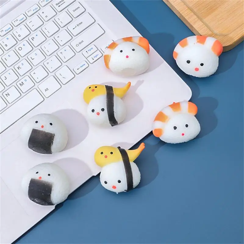 Soft Cute Creative Sushi Food Dessert Antistress Ball Squeeze Toy Squishi Mochi Rising Stress Relief Squishy Toy Sticky Fun Gift