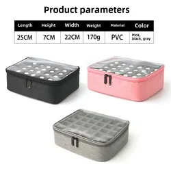 30 Bottles Nail Polish Storage Bag, Multi-color Portable Hand-held Large Cosmetic Bag, Holds Up To 30 Bottles (15 Ml), Nail Dril