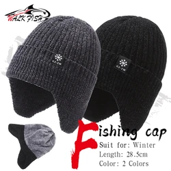 WALK FISH Winter Fishing Hat Unisex Ear Protection Plus Velvet Thickening Outdoor Riding Warm Windproof Winter Knitted Hat