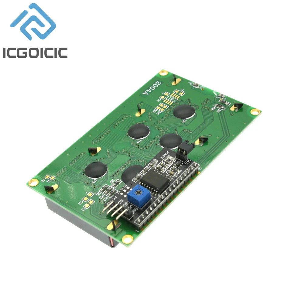 2004A LCD2004 Синий/Желто-Зеленый Экран — Интерфейс I2C, 3,3 В/5 В для Arduino
