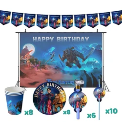 Trollhunters Birthday Party Decorations TV Series Theme Supplys Banner Cups Plates Toddler Troll Hunters