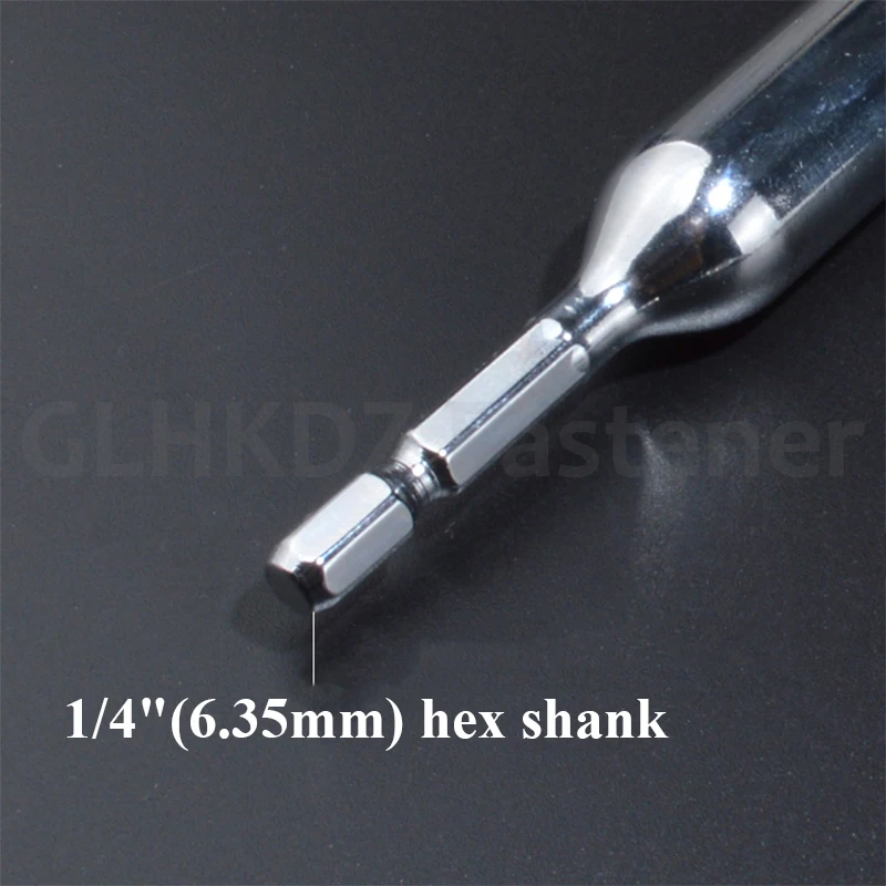 110Mm 8Mm-24Mm Spiegel Hex Socket Mouw 1/4 Hex Shank Impact Socket Schroef Moer Driver Socket kit Elektrische Schroevendraaier Bit Adapter