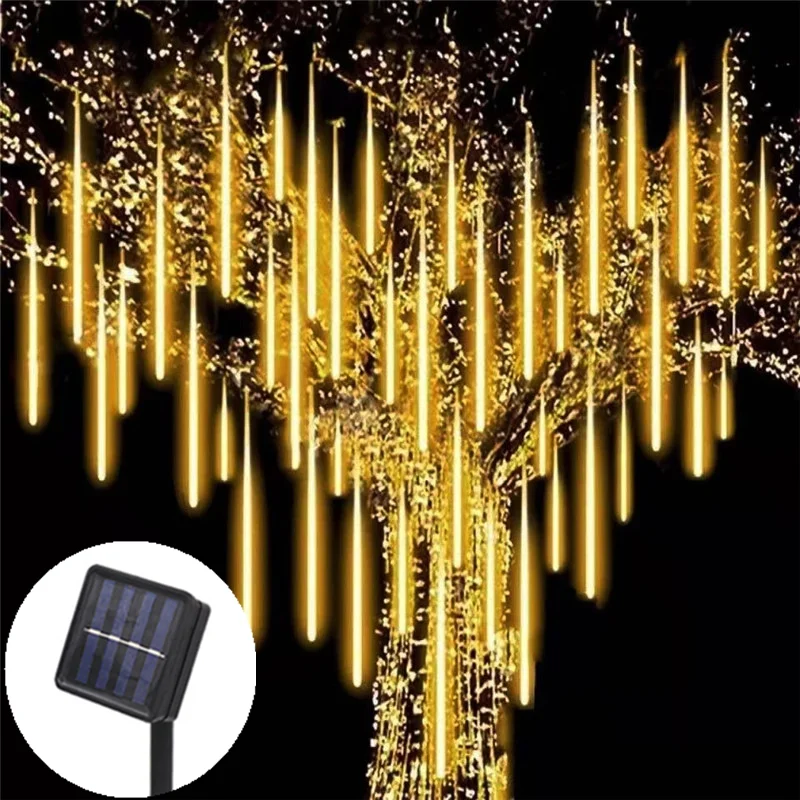 Solar Led Light Outdoor Meteor Shower Rain Lights Waterproof Garden Decor Outdoor Street Garland New Year Christmas Decoration