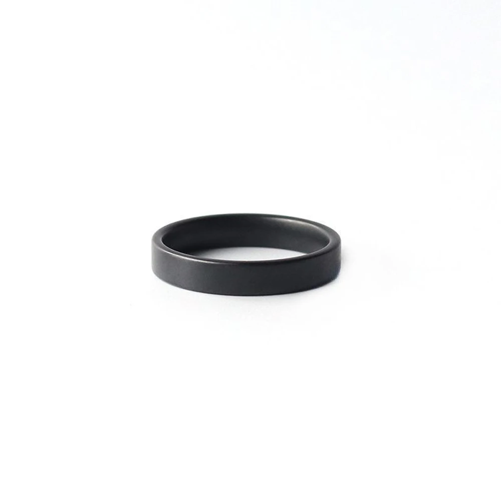 Small Qty Wholesale 4mm Matte Black Ceramic Ring for Men Minimalist Essential Band Trendy Mens Stacking Jewelry  Accessories
