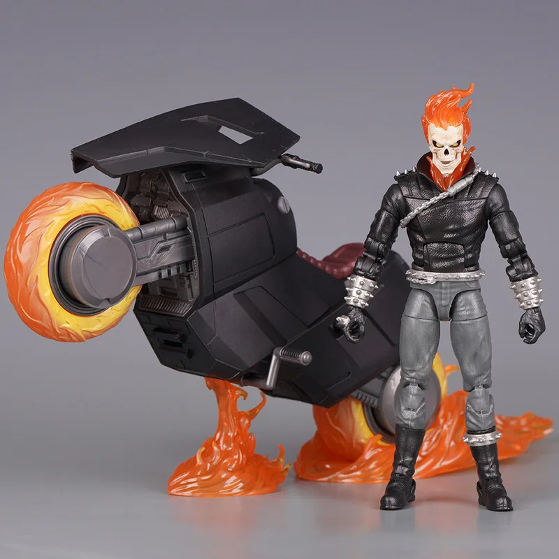 

Ghost Rider And Motorcycle Ml85th Anniversary Series Daniel Ketch Ghost Rider Action Figures Model Set Ornament Collection Toys