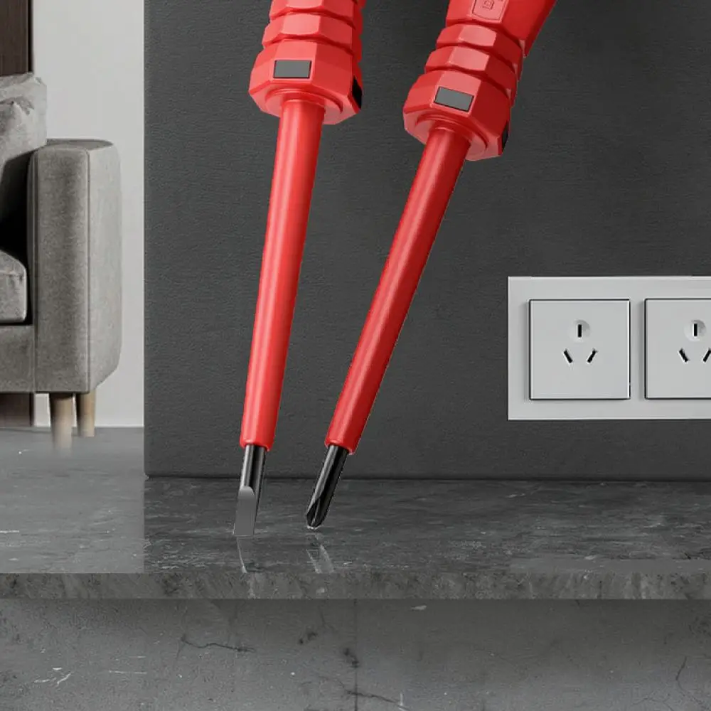 For For Delixi Electric Digital Voltage Tester Pen Hand Tool Electrical Fault Detector Cross Slotted Tip Screwdriver
