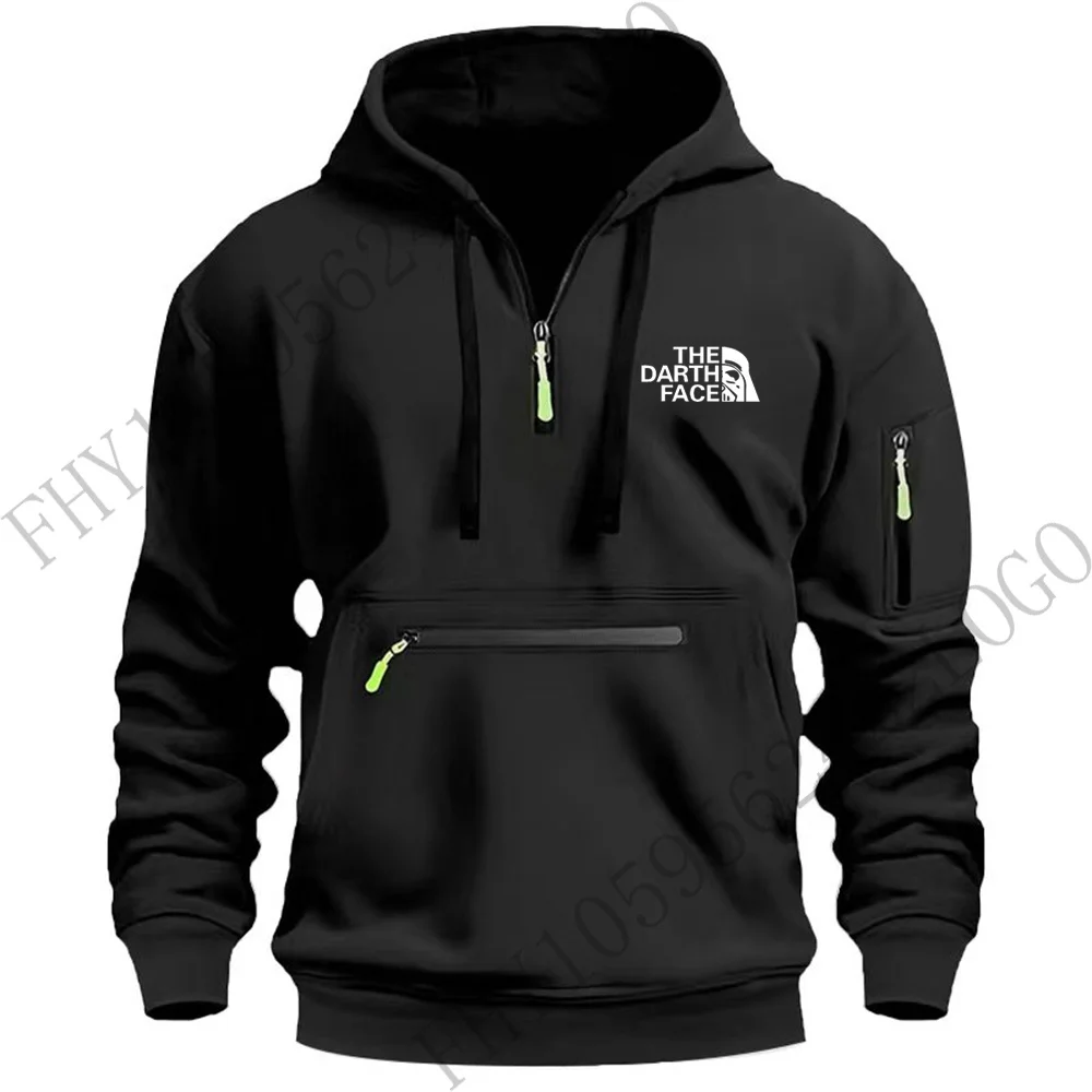 ผู้ชายฤดูใบไม้ร่วงและฤดูหนาวแฟชั่นสบายๆฟิตเนสPulloverกลางแจ้งแขนยาวHoodie Design Multi-Zipper Hoodieเสื้อกันหนาว