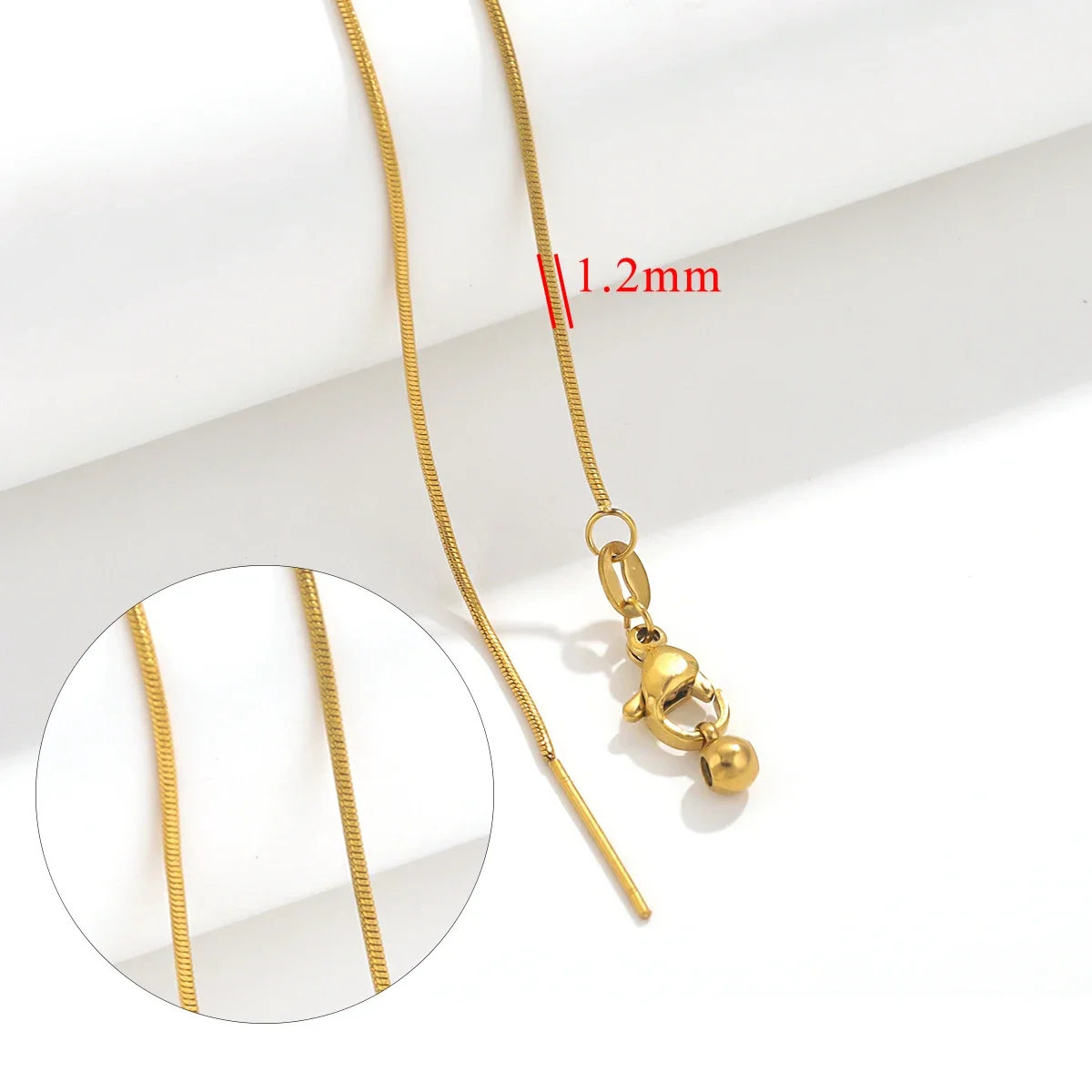 5pcs Adjustable Stainless Steel Chains for DIY Jewellery