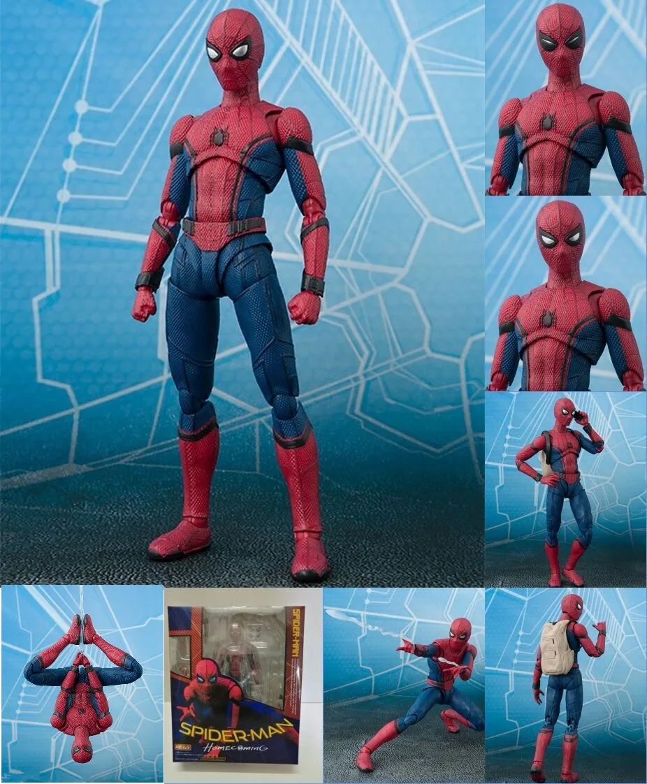

Marvel SHF SpiderMan Homecoming Carry Schoolbag Action Figure Model 15cm