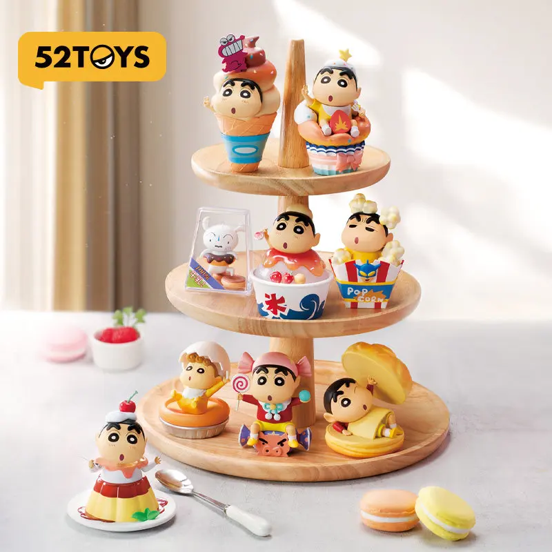 

52TOYS Crayon Shin Chan Blind Box Dessert Time Figure Collectible Doll Trendy Play Desktop Ornament Surprise Gift For Anime Fans