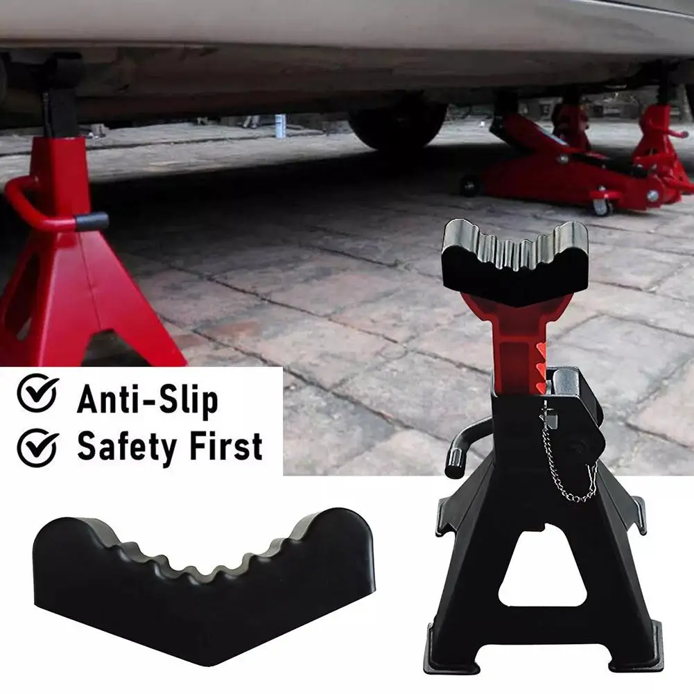 Floor Jack Stand Rubber Pad Adapter - Car Slotted Lifting Car Safety Tools Pads Repair Universal Grip Repair Tool With T2S6