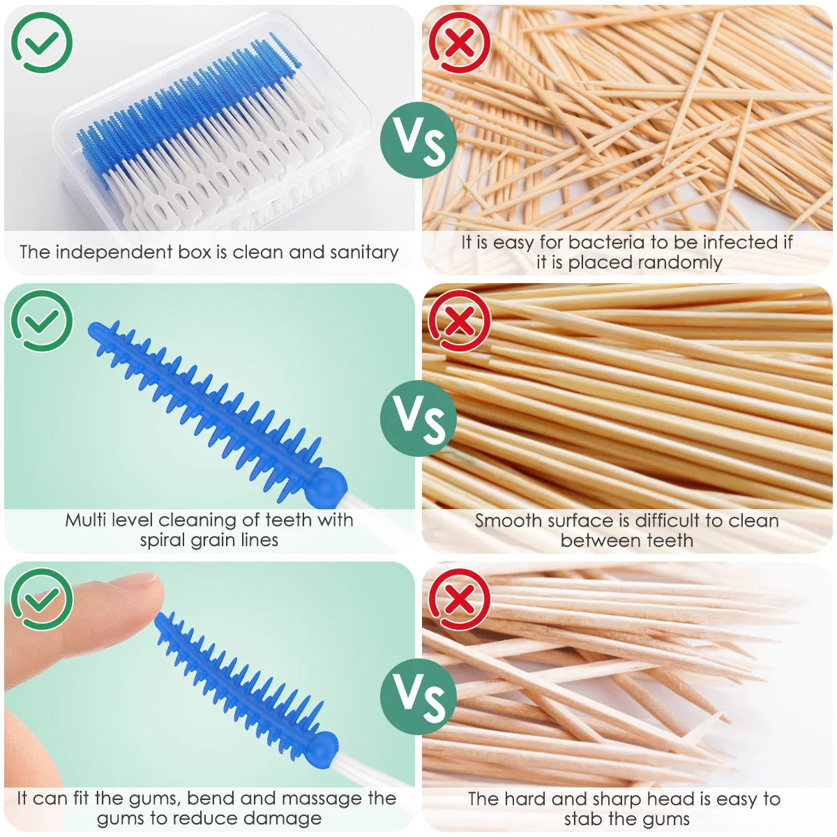 160/50pcs Orthodontic Interdental Brush Clean Between Teeth Mini Toothbrush for Oral Care Safe Floss Tooth Pick Soft Teeth Brush