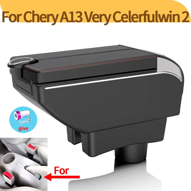 

For Chery A13 Chery Fengyun 2 armrest box 2008-2012 car interior center console modified multi-function storage USB car accessor