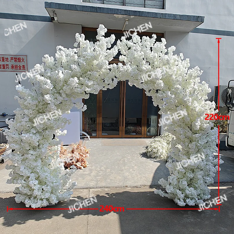 

Wedding layout simulation white cherry blossom arch 2 meters horn cherry blossom wedding ceremony site decoration arch