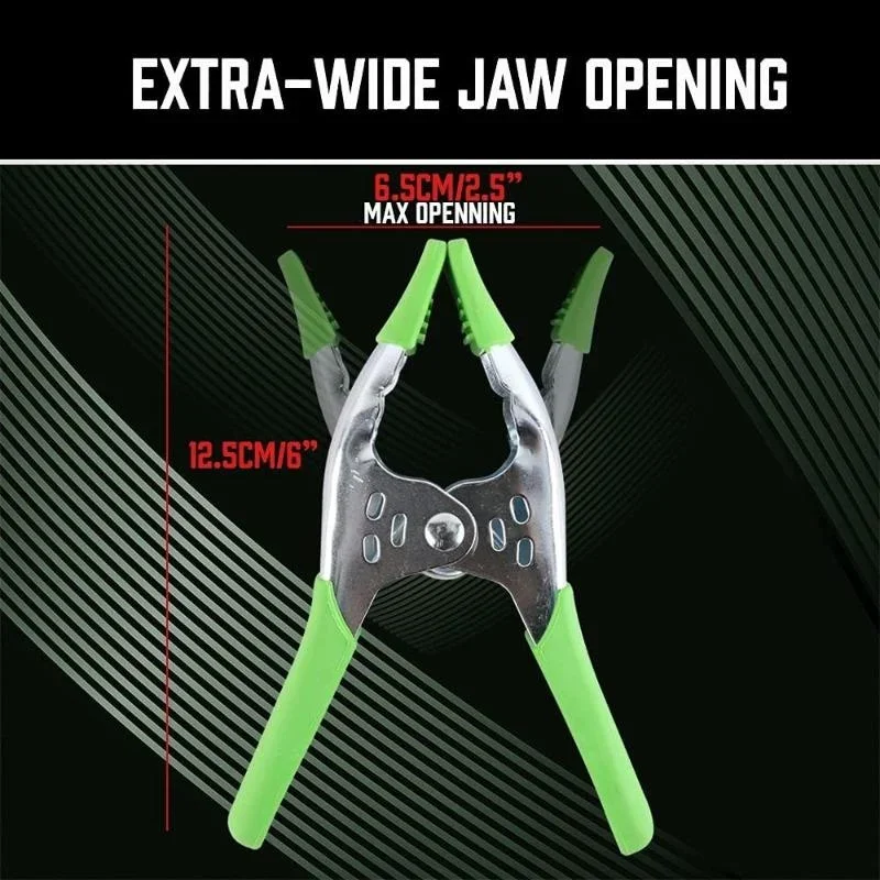 4PCS 6" Inch Spring Clamp, Heavy Duty Spring Metal Spring Clamps, 2.5"-inch Jaw Opening