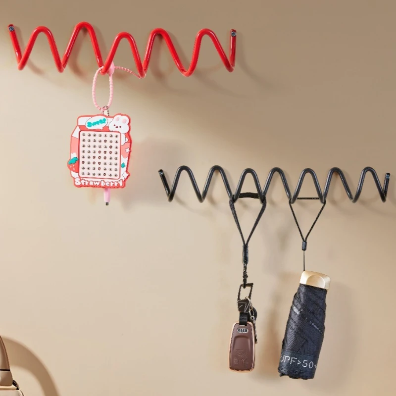 Creative Wavy Coat Racks Wall Mounted Minimalist Clothes Hanger Entrance Hall Organizers Clothing Hook Storage Space Saving Rack