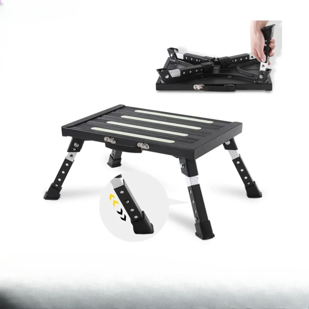 

Amazon Heavy Duty RV Step Portable Adjustable Height Step Stool for trailers, trucks, and more