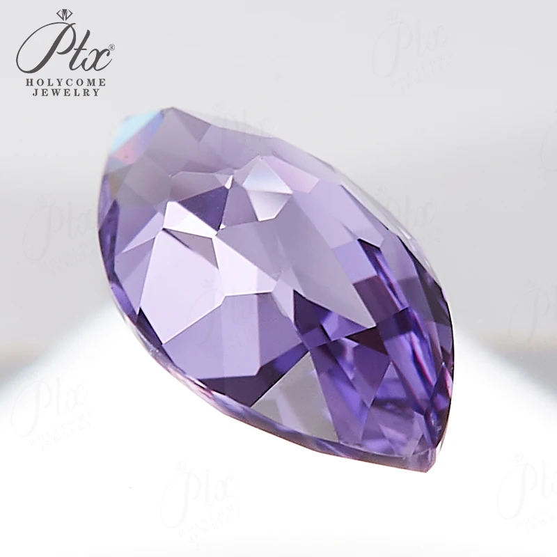 مختبر جديد نمت الأرجواني الياقوت ماركيز شكل بريليانت قطع فضفاض حجر تمرير الماس اختبار AGL شهادة مواد المجوهرات DIY بها بنفسك