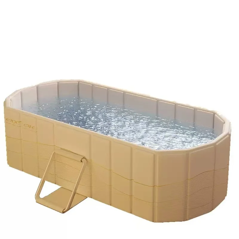 Foldable Portable Hot Tub Large Collapsible Ice Bath Tub Dual Drainage Design Cold Plunge Tub Bathtubs for Hot Bath and Ice Bath - Detail 1