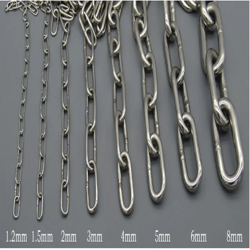 

1 Meter 304 stainless steel Ordinary Long link Chain Pet traction Dog Chain Hardware