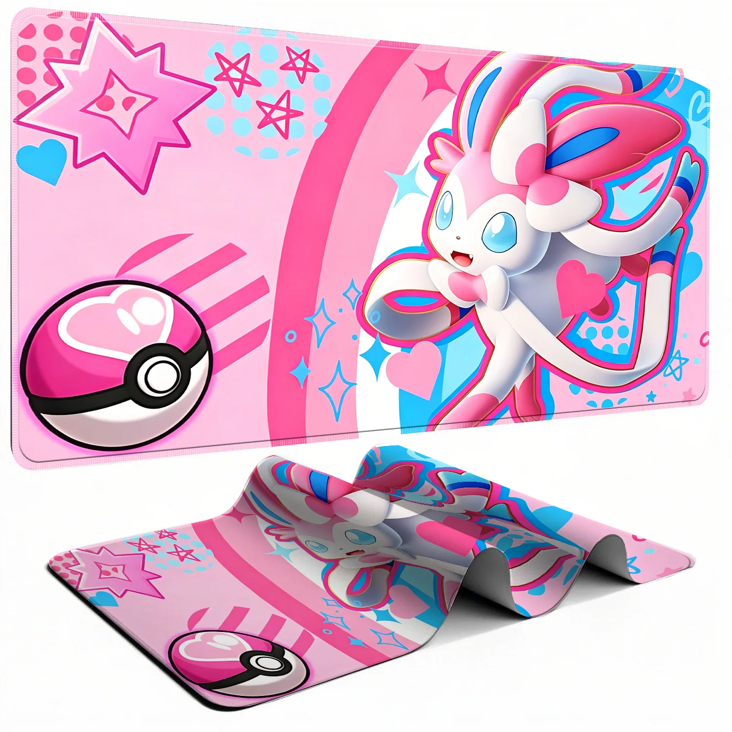 Kawaii Anime P-Pokemon HD Mouse Pad Eevee Sylveon Umbreon Pikachu XXL Mousepad Computer Keyboard Pad Game Accessories Desk Mat view 2