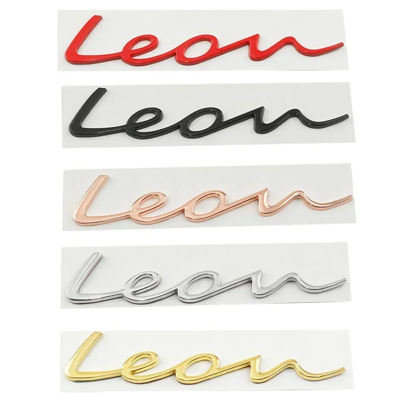 Letras de Metal 3D para maletero de coche, calcomanías con logotipo, emblema, insignia, pegatina para Seat Leon MK1, MK2, MK3, MK4, MK5, MK6 FR,